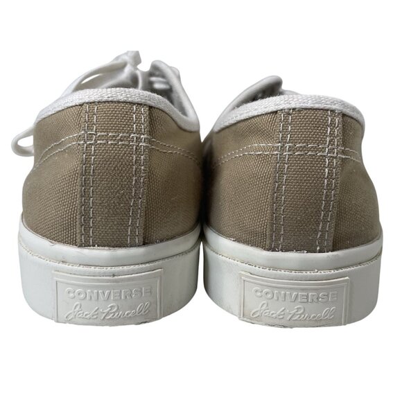Converse Jack Purcell Canvas Shoes Womens 6.5 Khaki Tan Neutral Casual Lace Up - Picture 7 of 10